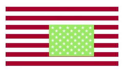 The American flag, but it's a DVD player