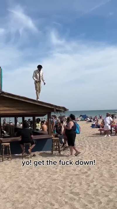 I'm sure there was a better place he could of done this...