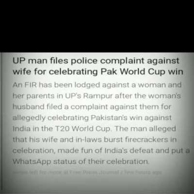 Least patriotic indian husband.