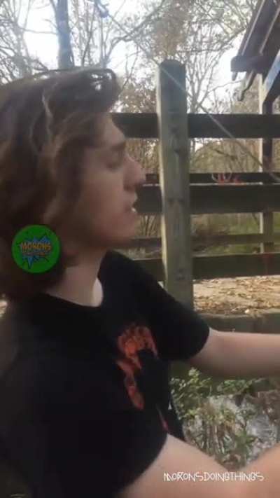 Zipline stunt