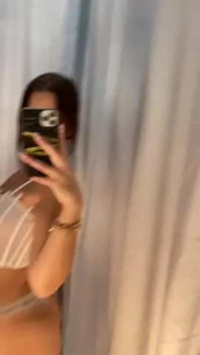 Do you like my 18 years old tits... I wish you were in the changing room with me