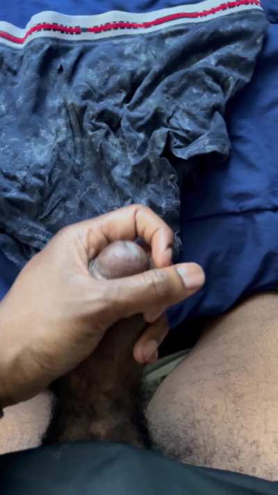 Love jerking with my cum rag