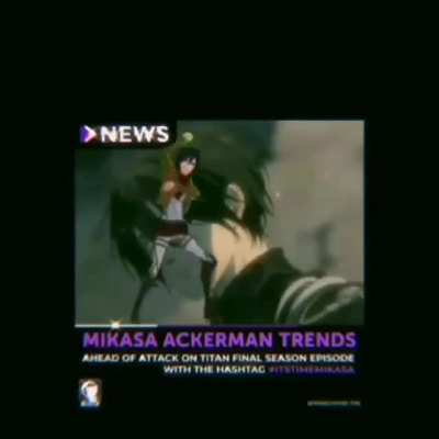 Mikasa consistently being at the top of popularity polls