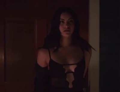 Camila finally shows her surprise she&rsquo;s been wearing underneath all day