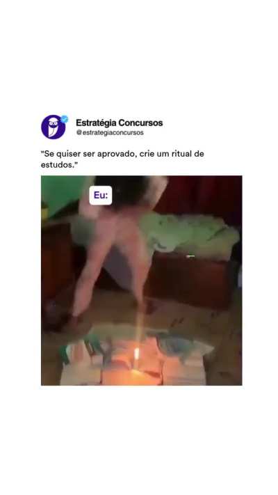 Criei meu ritual de estudos, ser&aacute; que t&aacute; certo?! #humor