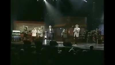 Live performance of a song "The Lion Sleeps Tonight"