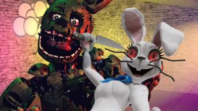 Eu q fiz, gostaram? Ksskksksks Springtrap na trepada ga&uacute;cha