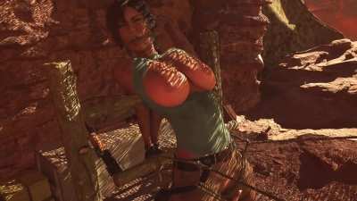 Lara Croft gets fingered (FatCat17)