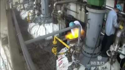 Worker Gets Sent Flying In Workplace Accident
