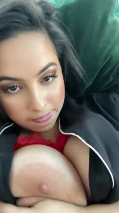 What if I asked you to stay home from work today and smashed these huge tits in your face?