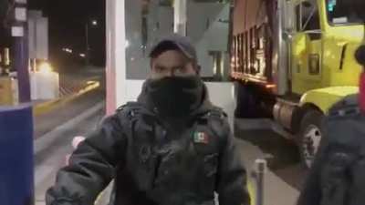 Man drives through closed Mexican toll booth and has a tantrum when they break his window