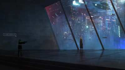 just finished this sci-fi/cyberpunk wallpaper. Link in comments
