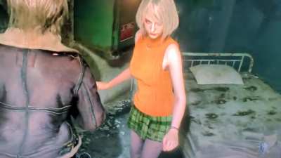 Well I'll be damned, they kept the Ashley "You pervert" Easter Egg in, but now she just glares at the camera lol