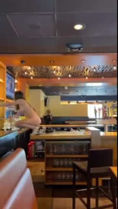 Crazy naked lady destroys bar and gets tazed