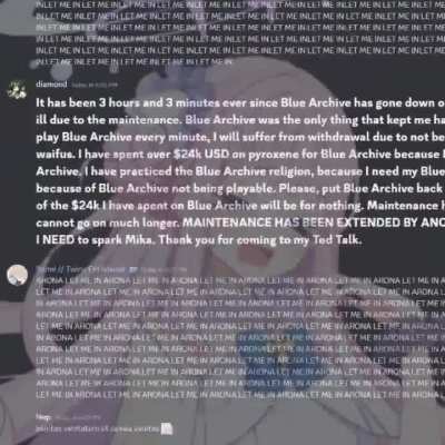 Nothing happened in the Blue Archive Global Discord server on July 25, 2023 10:00 AM (UTC)