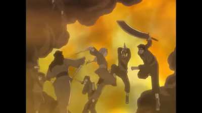 Naruto series definitely has one of the best "One vs Many" fight scenes (mostly thanks to shadow clones and Madara)