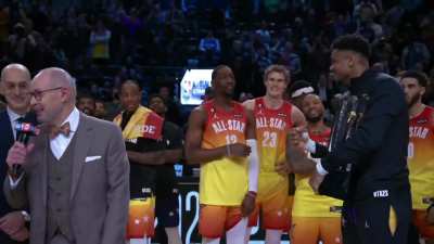 [Highlight] Giannis on winning his first All Star Game as captain: 