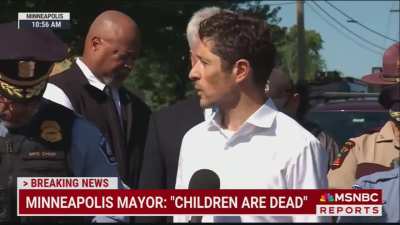 Minneapolis Mayor Jacob Frey: &ldquo;And don't just say, this is about thoughts and prayers right now. These kids were literally praying. It was the first week of school. They were in a church.&rdquo;