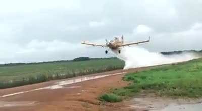 (10/12/21) A crop-duster in Brazil suffered a structural failure during a demonstration. Probable cause of the accident is an increase past the G-load limit, since the pilot pulled up hard before it was finished dropping all the water.