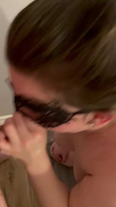 Just an average wife trying her best at sucking cock. Am I doing a good job!