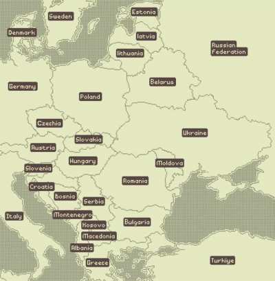 Just replayed after awhile and remembered how much I love the style so, a map of Eastern Europe in the papers please style.