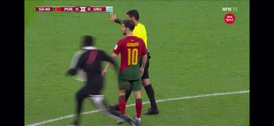 Man runs wirh pride flag in Qatar world cup march