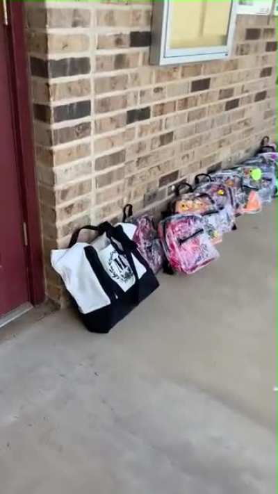 Parents of Uvalde victims are currently camping outside the school district's office demanding action. They have been out there for 180 hours already. They placed outside the front doors 19 children&rsquo;s backpacks and two teachers totes, to make sure adminis