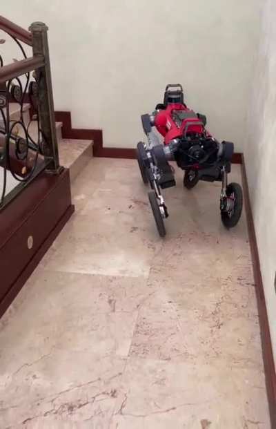 Swiss-Mile robot. It&rsquo;s a car, quadruped, and humanoid. The wheeled-legged robot performs exceptional locomotion skills with reinforcement learning driving at speeds of up to 6.2 m/s (22.32 km/h or 13.87 miles/h), overcoming obstacles, and standing up on t