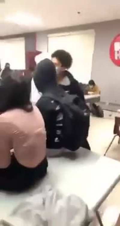 the one who got slammed had to go to the hospital.