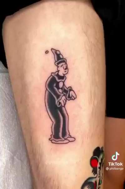 76 tattoos total to create this scene from Betty Boop Snow White