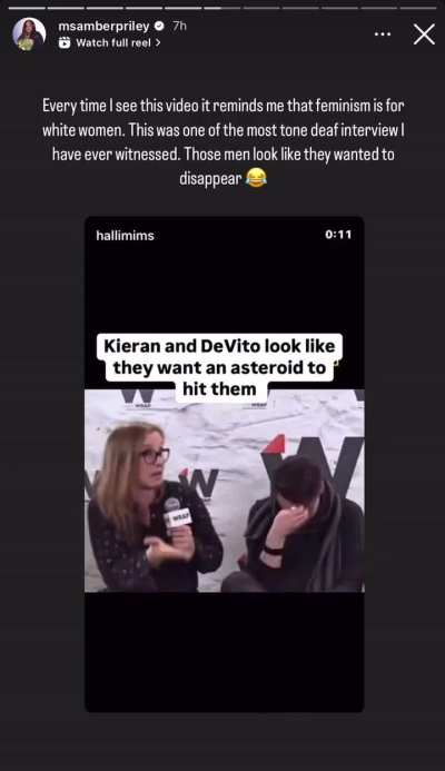 Amber Riley on IG: &ldquo;Every time I see this video it reminds me that feminism is for white women.&rdquo;