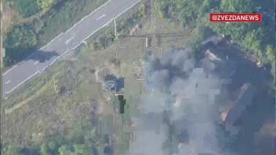 Continuation of the previously posted video with a downed tank in the Kursk region.