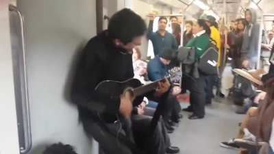 Here's train exorcist again performing the same rites on a different tram.