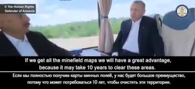 This discussion between the Presidents of Turkey and Azerbaijan certifies that the Armenian captives are being illegally held in Azerbaijan for exchange in parts with some mined maps. The Office of Armenia&rsquo;s Human Rights Defender translated the video into