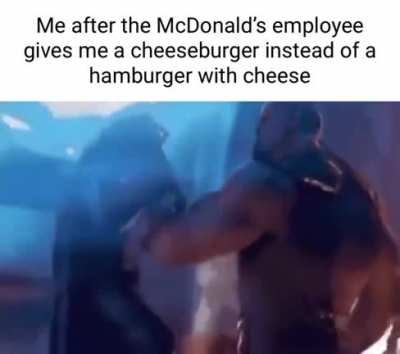 Fucking idiots don&rsquo;t know the difference between a cheeseburger and a hamburger with cheese