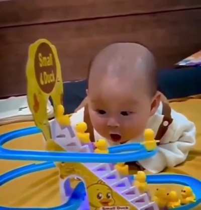 This kid has a bright future watching the stock market.