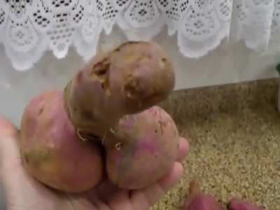 Sweet potato and a purple sack