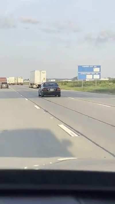 Just seen this dancing car on 70 in Illinois. You can hear my wife yelling at me not to pass it.