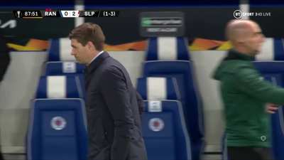 Ondrej Kudela (Slavia Prague) verbal incident vs Rangers