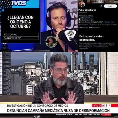 A24 echó al periodista Pablo Winokur, habría cobrado 16 mil dólares de Rusia para redactar noticias contra el Gobierno Nacional