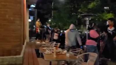 BLM shut down outdoor restaurant. Flip tables, smash plates, tell diners to leave and "calm down"