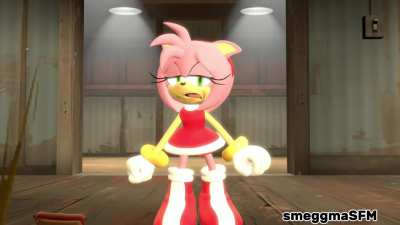 sonic throws a hotdog at Amy(SFM)