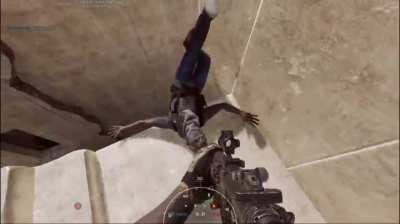He got on the ground