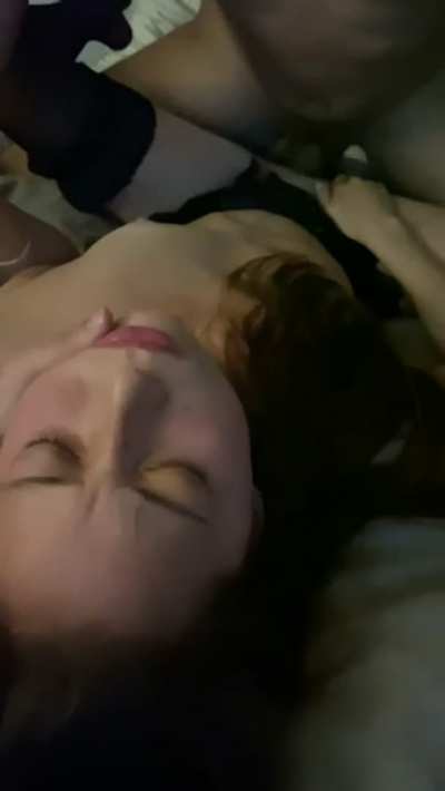 Cuck comforting his beautiful wife while she&rsquo;s getting stretched out by my BBC [OC]