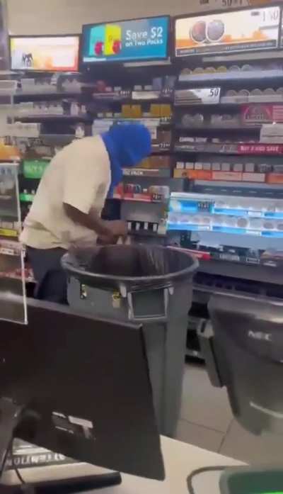 Main character tries to rob a store, gets beaten badly instead.