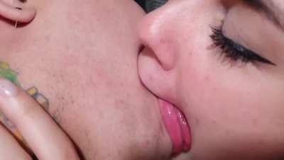 Hot passionate makeout