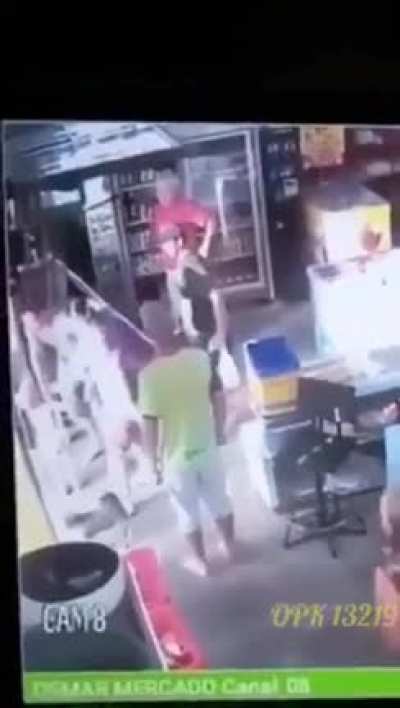 The Man In Red Saves A Man From Being Electrocuted To DEATH By Thinking Quick &amp;amp; Acting Even Faster - What an absolute HERO!!!