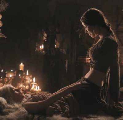 Emilia Clarke and Roxanne McKee in Game of Thrones