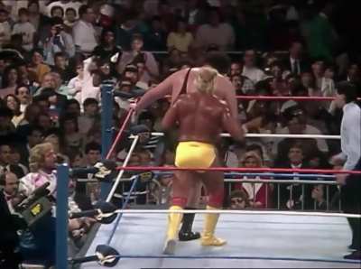 Hulk Hogan vs. Andre The Giant, WWF Wrestlemania IV (March 27, 1988 from Atlantic City, New Jersey)