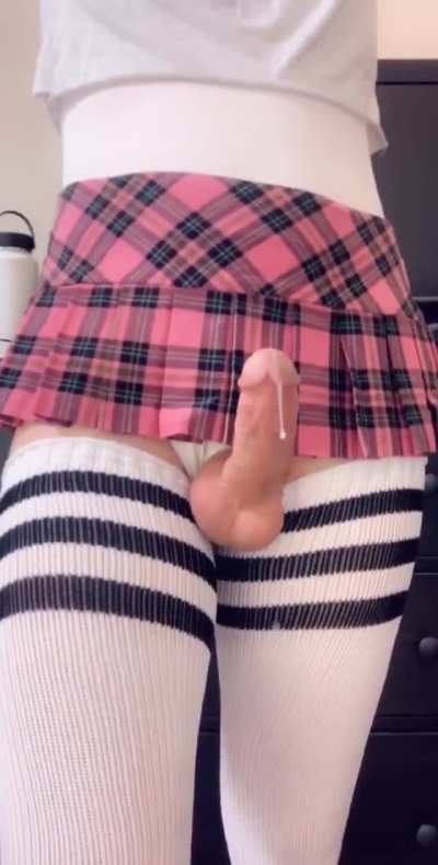 Schoolgirl handsfree orgasm!
